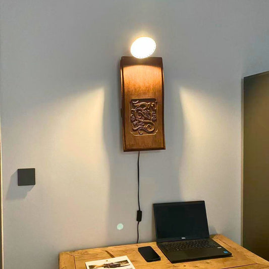 Suspended Moment — Wall Sculptural Lamp with Republic-Era Porcelain Bowl