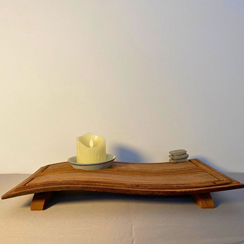 Harbor of Light -A Meditative Sculpture from Reclaimed Wood & Ceramic Bowl, Symbolizing the Journey to Inner Peace