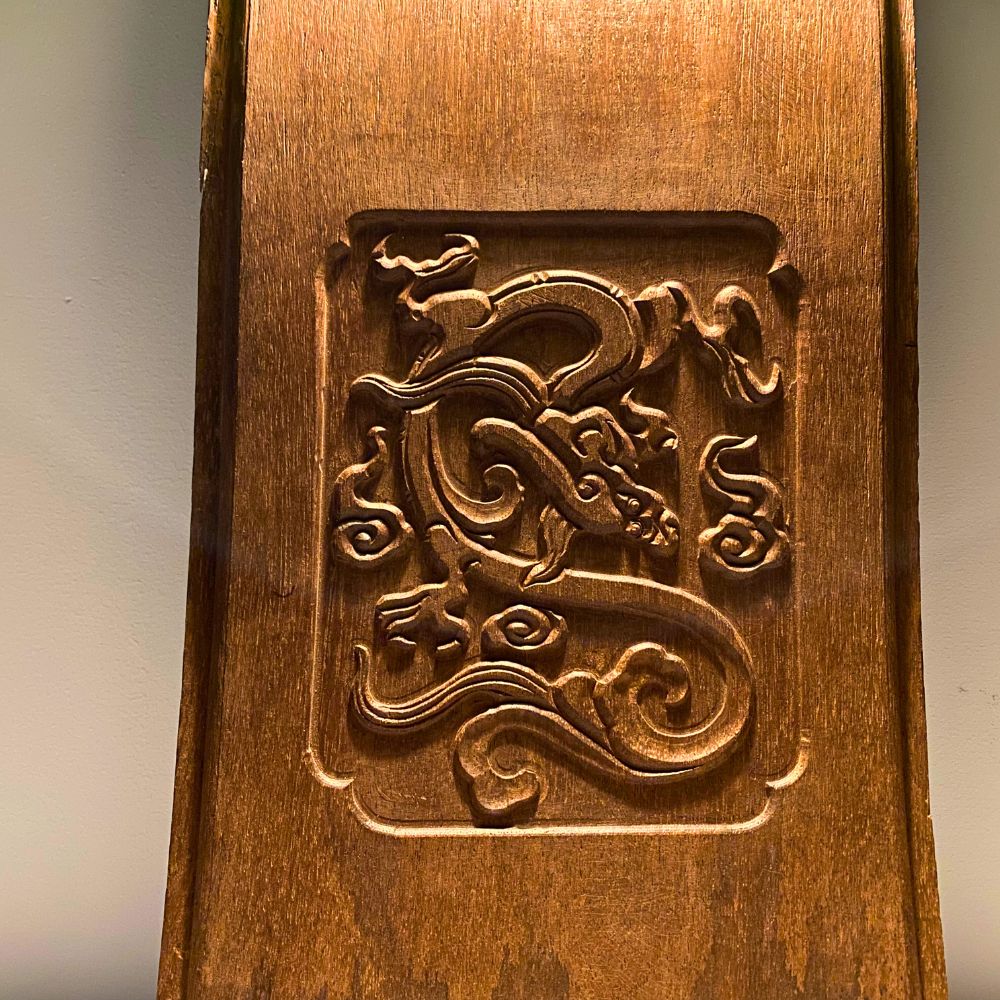 “Suspended Moment” - A Wall Sculpture Lamp Featuring 1987 Chair Back & 1920s-40s Antique Bowl