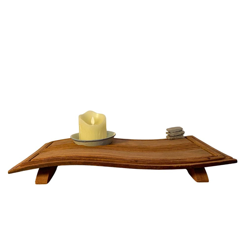 Harbor of Light -A Meditative Sculpture from Reclaimed Wood & Ceramic Bowl, Symbolizing the Journey to Inner Peace