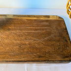 “The Plowman’s Lantern” - Sculptural Table Lamp in Reclaimed Ox Yoke, Vintage Nail & Rattan